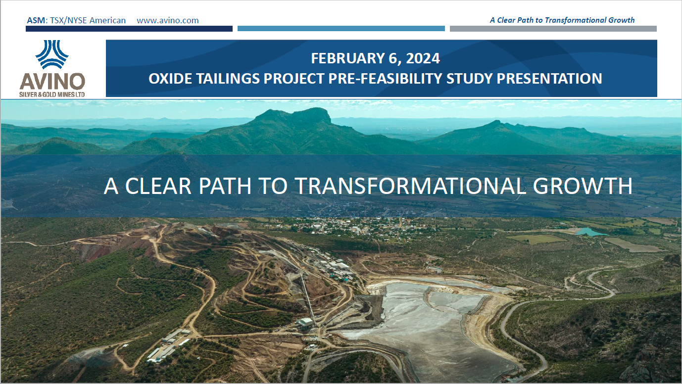 Oxide Tailings Project - Prefeasibility Study